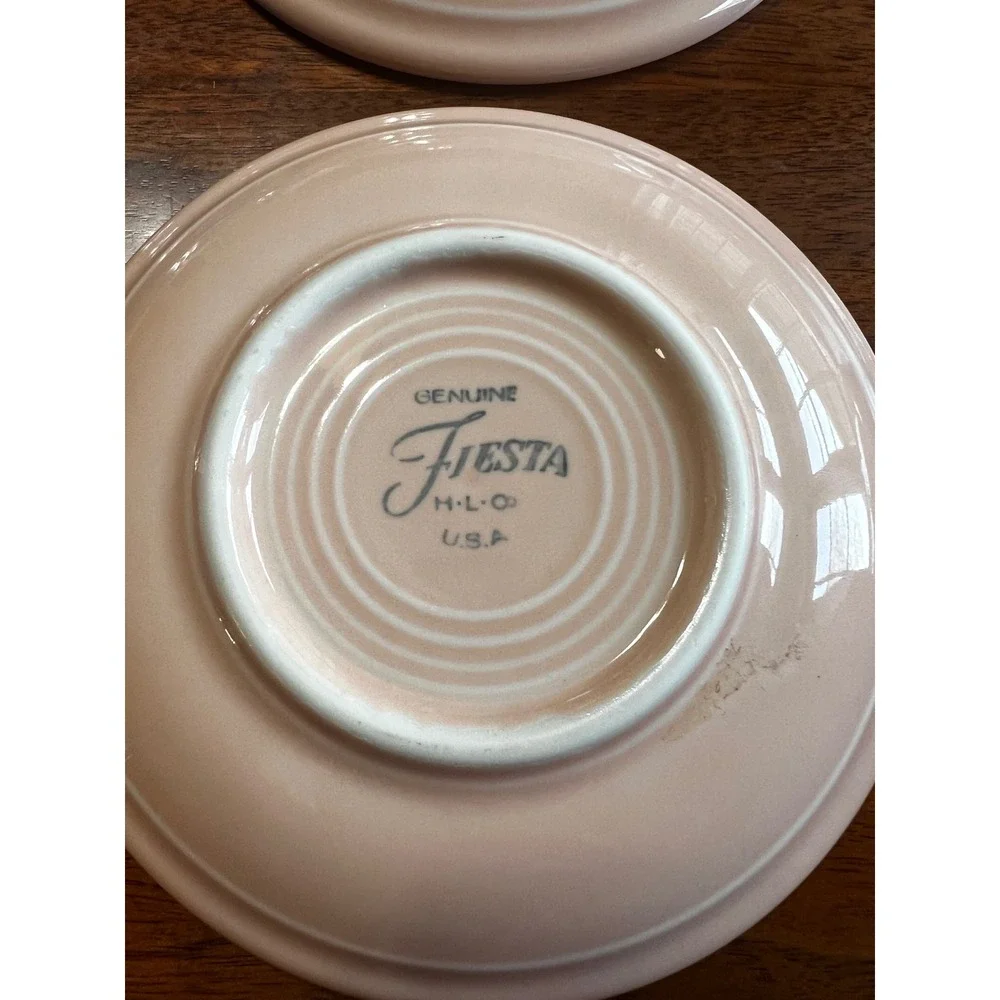 Fiesta Homer Laughlin China Co Saucers Lot‎ 12 Blue Pink Peach Lead Free vintage